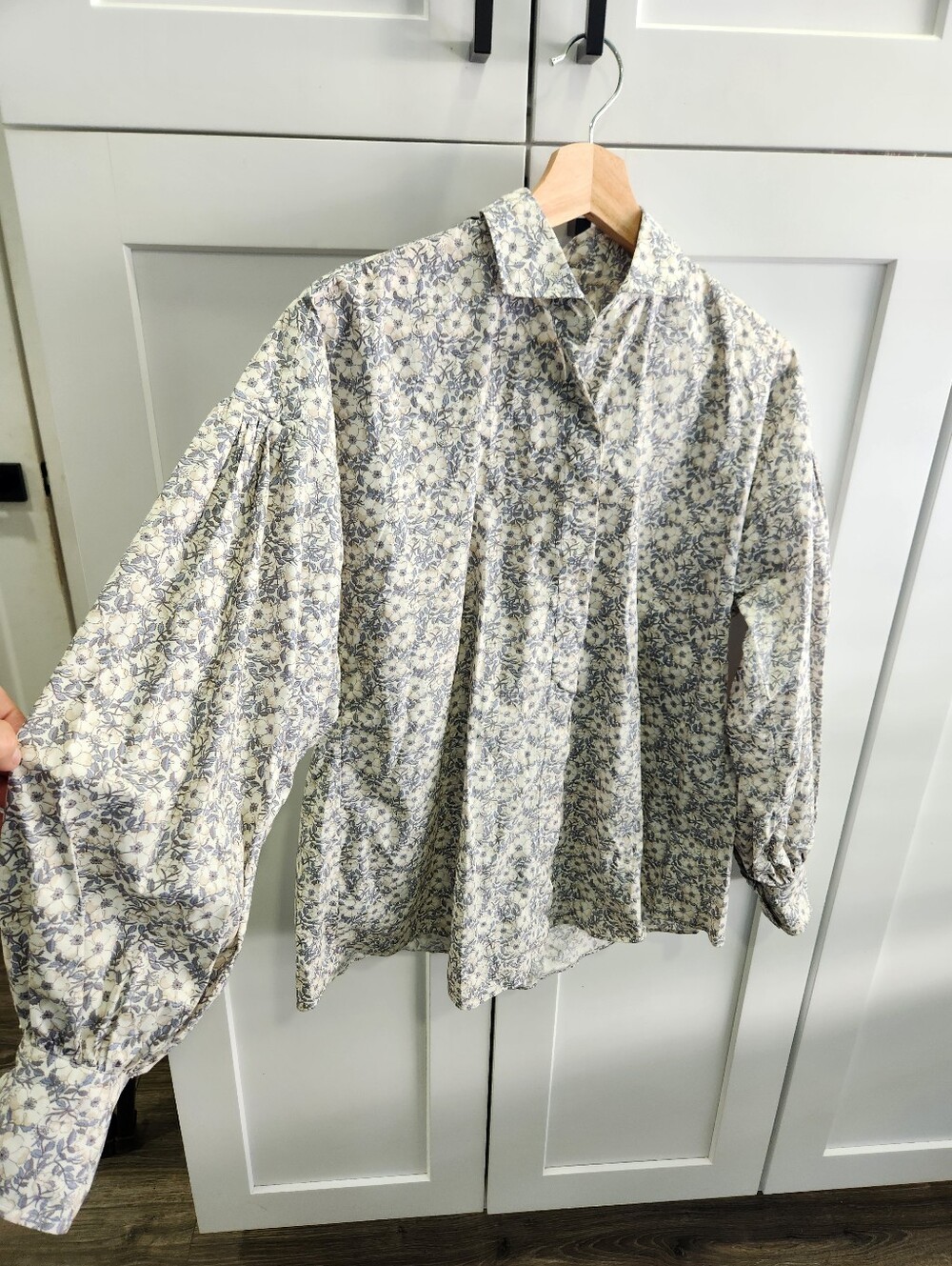 Ann Mashburn Liberty London Print Button Front Shirt Cotton Size Medium
